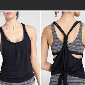 Athleta tie back tankini top